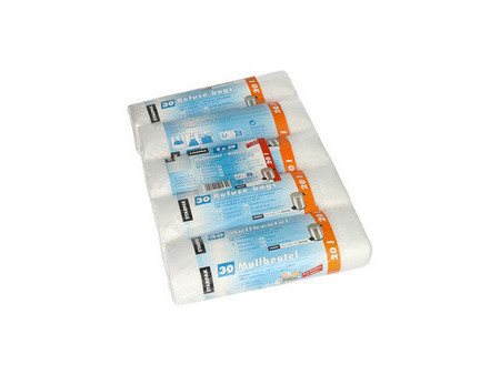 STARPAK Sac poubelle HDPE à liens coulissants, 30 litres