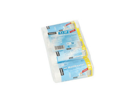 STARPAK Sac poubelle HDPE, 10 litres, transparent