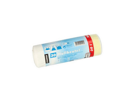 STARPAK Sac poubelle LDPE à liens coulissants, 60 L, jaune