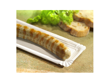 PAPSTAR Assiette carton pour saucisse 'pure', blanc