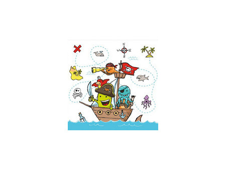 PAPSTAR Serviette à motif 'Pirates', 330 x 330 mm