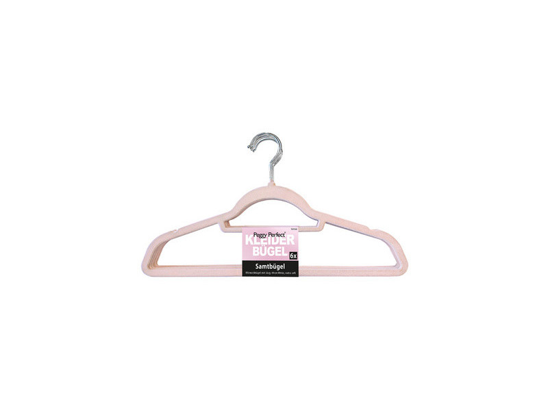 Peggy Perfect Cintre 'Velours' avec barre, pack de 6