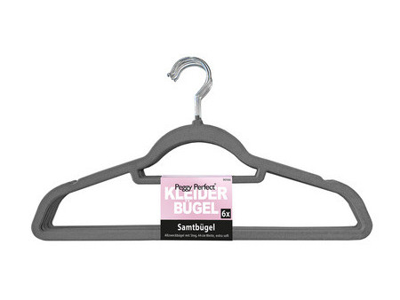 Peggy Perfect Cintre 'Velours' avec barre, pack de 6