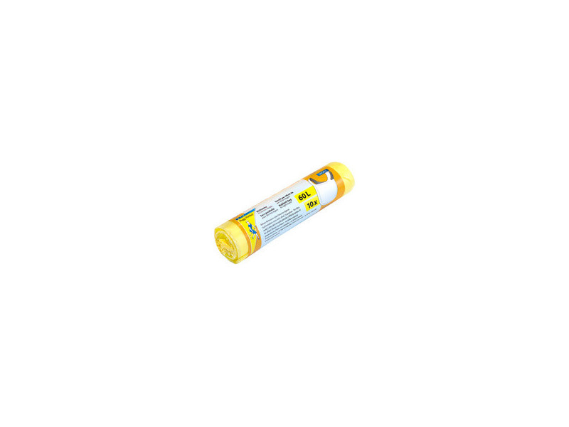 Peggy Perfect Sac poubelle HDPE, 60 litres, jaune