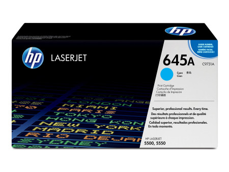 hp Toner hp 645A pour Color LaserJet 5500, cyan