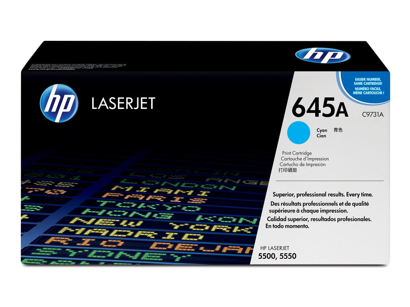 hp Toner hp 645A pour Color LaserJet 5500, cyan