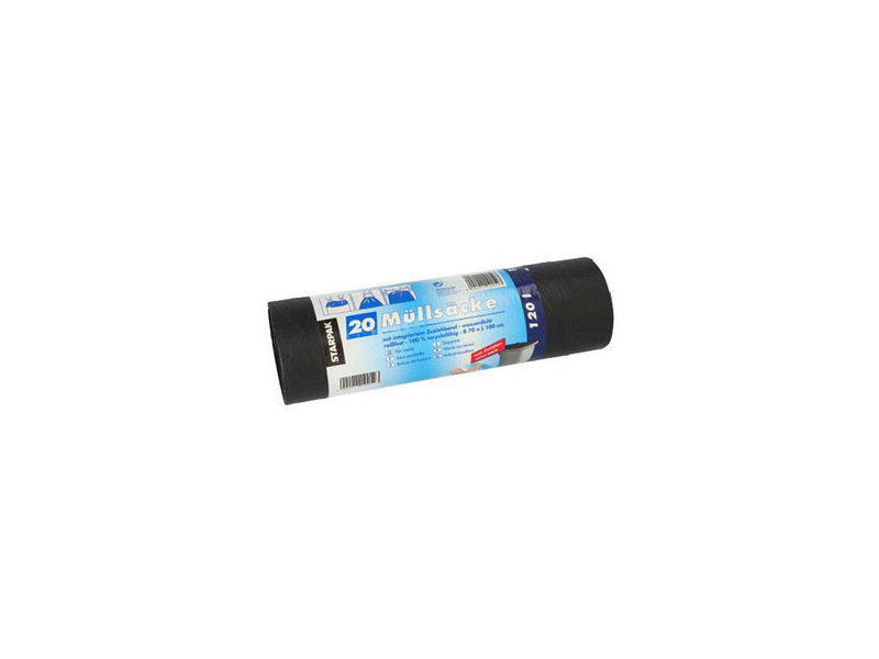 STARPAK Sac poubelle LDPE, à lien coulissant, 120 L, bleu