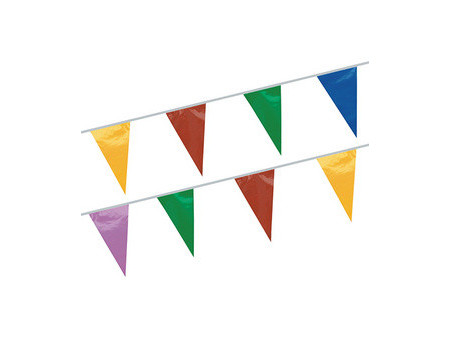 PAPSTAR Guirlande de fanions, multicolore, en film plastique