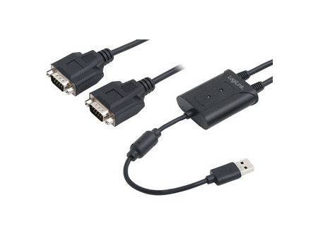 LogiLink Câble adaptateur USB 2.0 - 2 x RS232