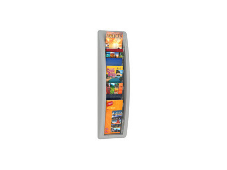 PAPERFLOW Porte-brochures mural Quick fit, 1/3 A4, gris