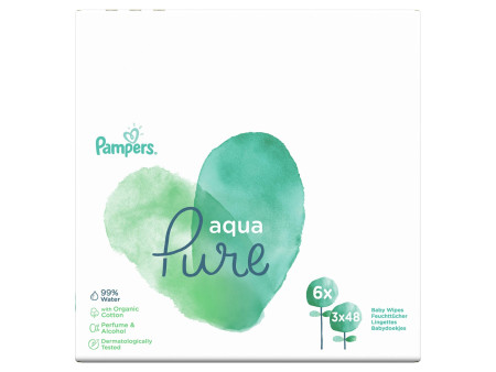Pampers Lingette humide Harmonie aqua, pack de 3
