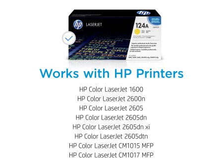 hp Toner hp 124A pour Color LaserJet 2600, jaune
