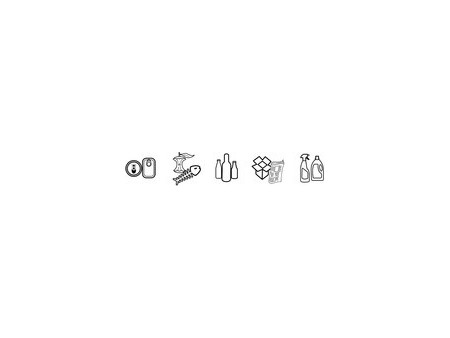 CEP Poubelle de tri sélectif Touch & Lift, 45 litres, blanc