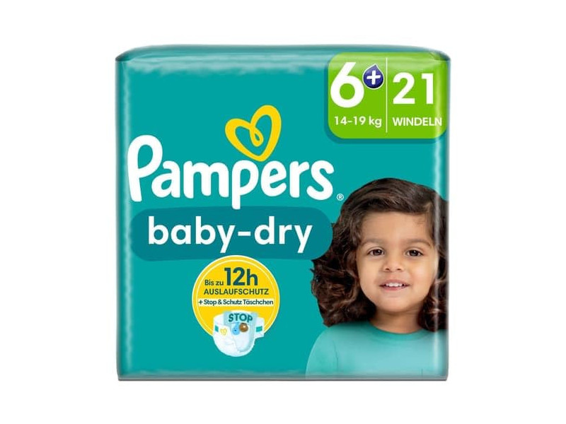 Pampers Couche baby-dry, taille 6+ Extra Large, Single Pack