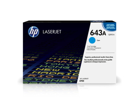 hp Toner hp 643A pour Color LaserJet 4700, cyan