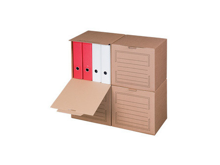 smartboxpro Conteneur d'archives, couvercle frontal, marron