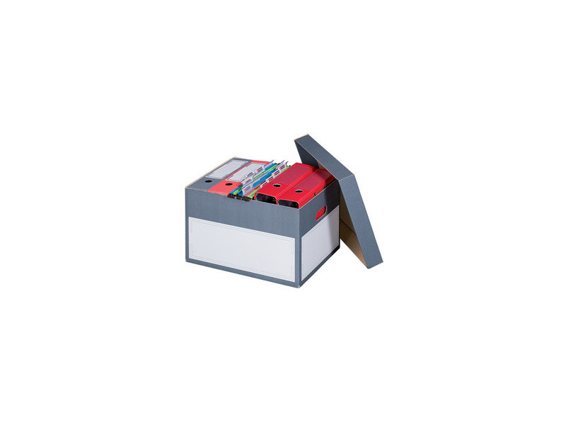 smartboxpro Boîte d'archives/transport S, à couvercle, gris
