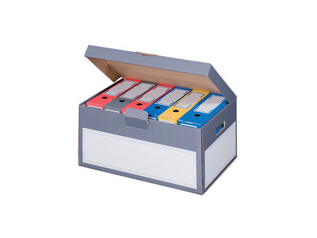 smartboxpro Boîte d'archives à couvercle, gris