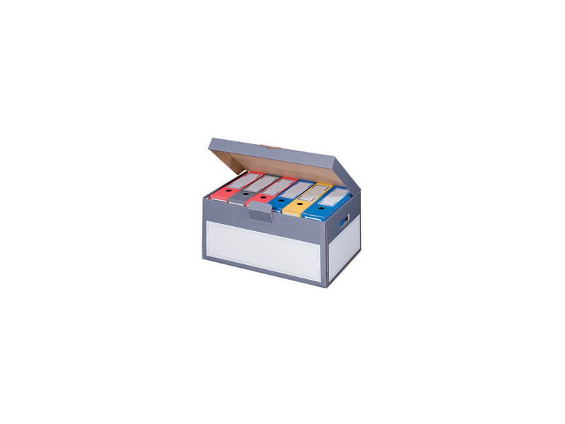 smartboxpro Boîte d'archives à couvercle, gris