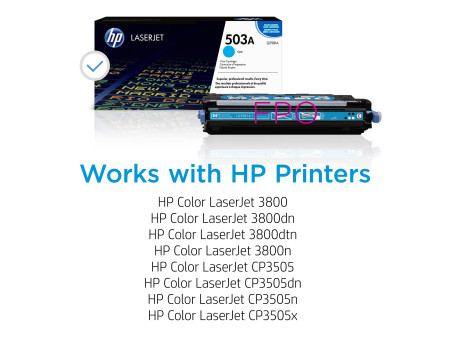 hp Toner hp 503A pour Color LaserJet 3800, cyan