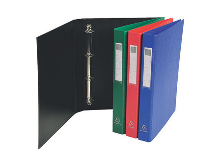 EXACOMPTA Classeur à anneaux, PP, 4 anneaux, A4, rouge