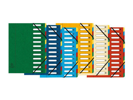 EXACOMPTA Trieur Harmonika, A4, 24 compartiments, rouge