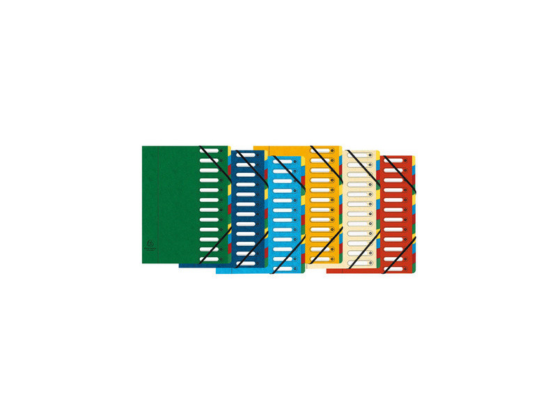 EXACOMPTA Trieur Harmonika, A4, 12 compartiments, bleu