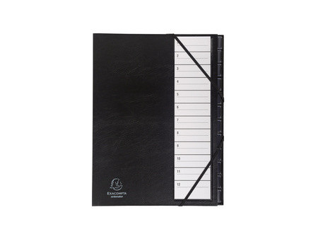 EXACOMPTA Trieur Ordonator, PP, 26 compartiments, noir