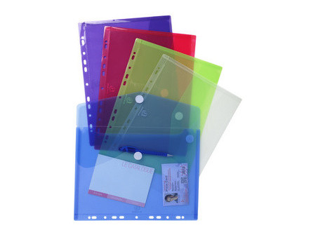EXACOMPTA Pochette document perforée, A4, PP, assorti