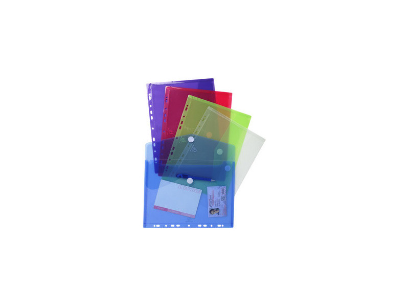 EXACOMPTA Pochette document perforée, A4, PP, transparent