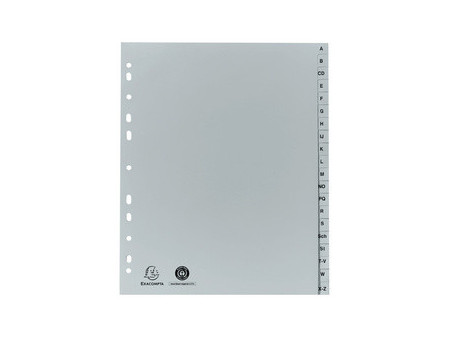 EXACOMPTA Intercalaires en plastique, A-Z, A4, 26 touches