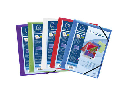 EXACOMPTA Chemise à élastiques Kreacover, PP, A4, assorti