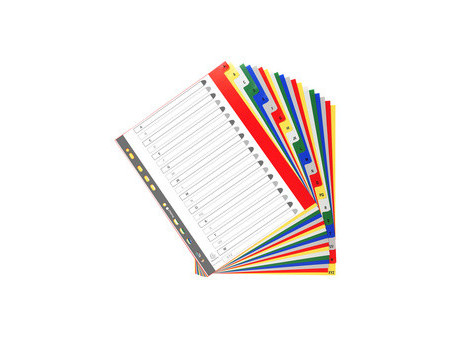 EXACOMPTA Intercalaires en plastique, A-Z, A4+, 20 touches