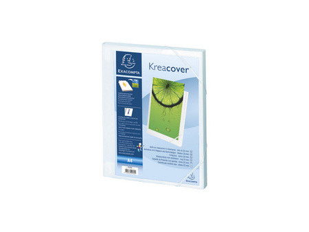 EXACOMPTA Boîte de classement Kreacover A4, PP, 25 mm, blanc