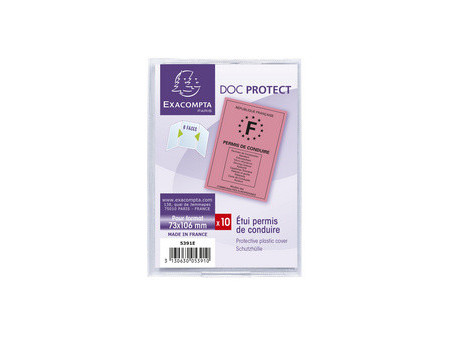 EXACOMPTA Etui de poche, 3 volets, pour permis de conduire