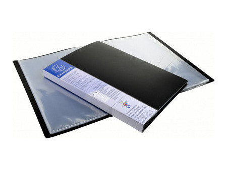 EXACOMPTA Protège-documents, A4, PP, 60 pochettes, noir