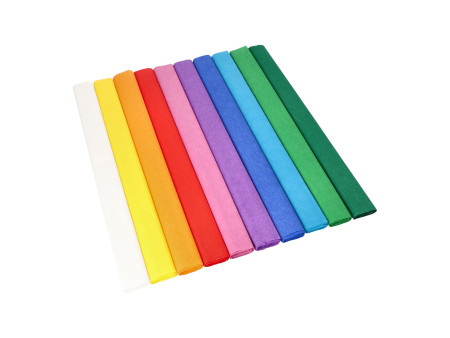 PAPSTAR Rouleau de papier crépon, 500 mm x 2,5 m, assorti