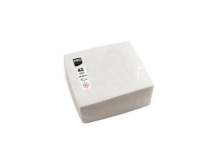 PROnappe Serviette de table jetable, 380 x 380 mm, gris