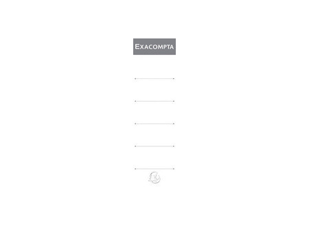 EXACOMPTA Etiquette de dos de classeur, 28 x 185 mm, blanc