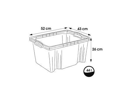 keeeper Boîte de rangement 'franz', 44 litres, naturel