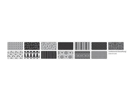folia Carton à motif 'Noir / Blanc', 500 x 700 mm, 270 g/m2