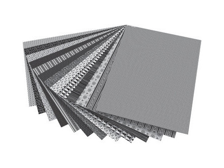folia Carton à motif 'Noir / Blanc', 500 x 700 mm, 270 g/m2