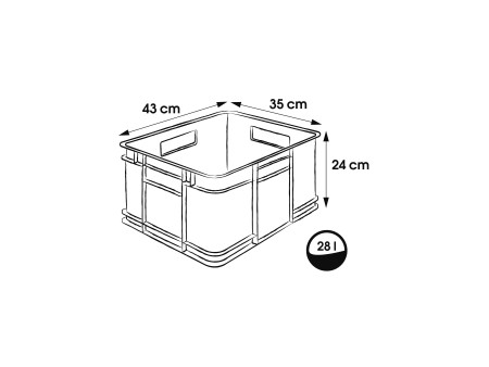 keeeper Caisse de rangement Euro-Box XL 'bruno', 28 litres