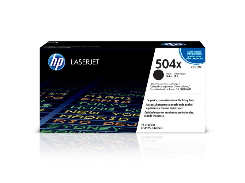 hp Toner hp 504X pour Color LaserJet CP3520n, noir