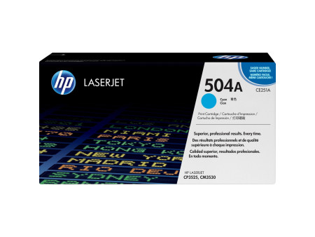 hp Toner hp 504A pour Color LaserJet CP3520n, cyan