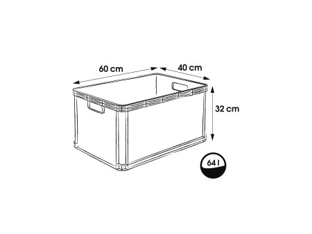 keeeper Caisse de rangement 'robert', 64 litres, graphite