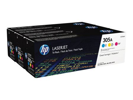 hp Toner hp 305A pour Color LaserJet MFP M451dw, 3 couleurs