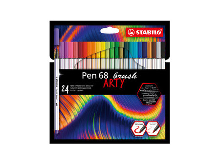 STABILO Feutre pinceau Pen 68 brush ARTY Edition, étui de 12