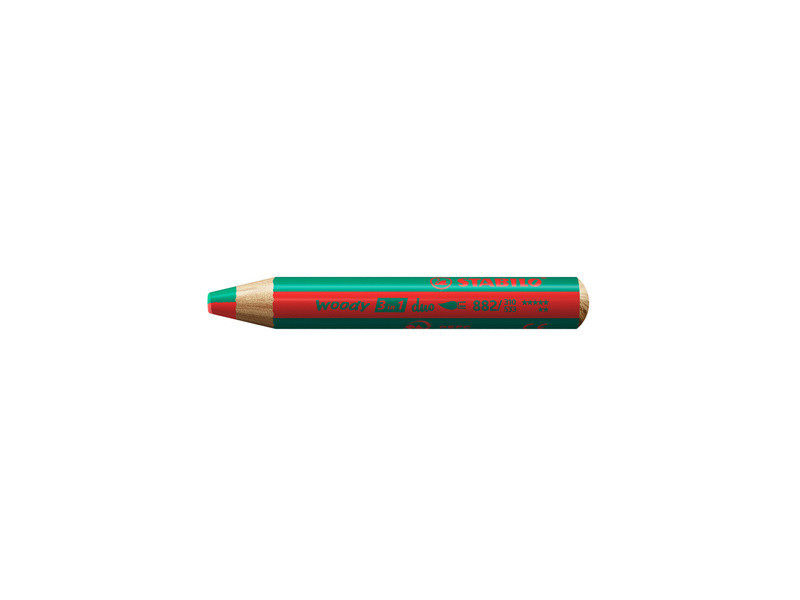 STABILO Crayon multi-talents woody 3en1 duo, jaune/bleu cyan