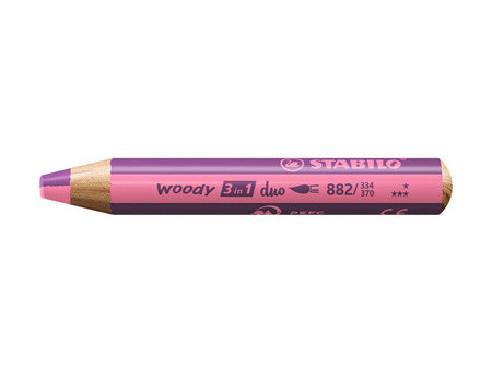 STABILO Crayon multi-talents woody 3en1 duo, jaune/bleu cyan